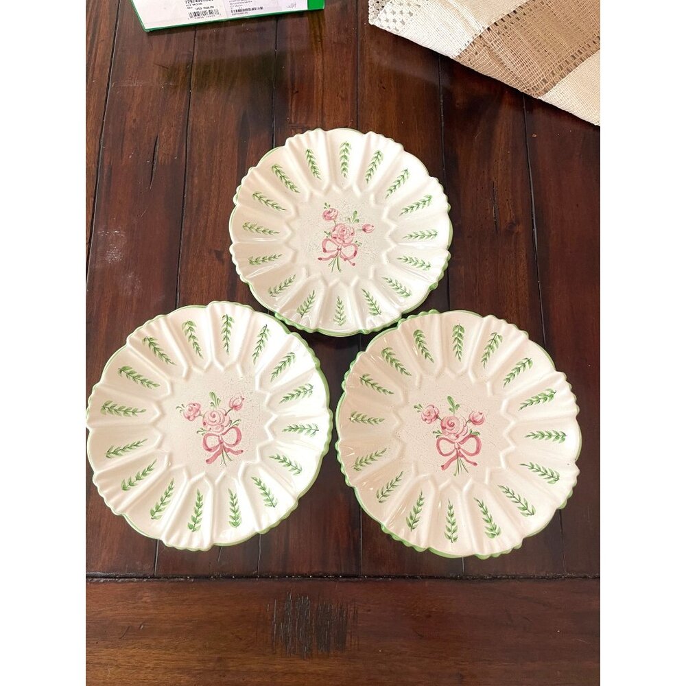 Victora By Portia Portugese Rose Pink And White Plate Shabby Chic French Country